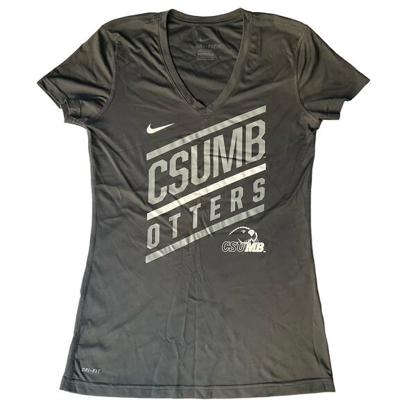 Nike Women’s Short Sleeve V-neck T-shirt size S, Olive Green, Scumb Otters - Picture 1 of 11